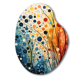 Colorful Mid Century Dynamic Duality III - Asymmetric Metal Wall Art