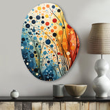 Colorful Mid Century Dynamic Duality III - Asymmetric Metal Wall Art