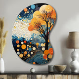 Colorful Mid Century Dynamic Duality V - Asymmetric Metal Wall Art