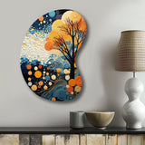 Colorful Mid Century Dynamic Duality V - Asymmetric Metal Wall Art