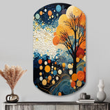 Colorful Mid Century Dynamic Duality V - Asymmetric Metal Wall Art