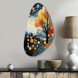 Colorful Mid Century Dynamic Duality V - Asymmetric Metal Wall Art