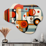 Colorful Mid Century Graphic Geometrics - Asymmetric Metal Wall Art