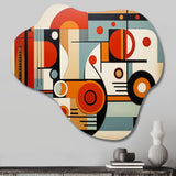 Colorful Mid Century Graphic Geometrics - Asymmetric Metal Wall Art