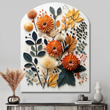 Colorful Mid Century Midcentury Botanicals II - Asymmetric Metal Wall Art