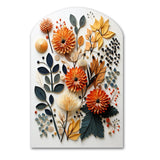 Colorful Mid Century Midcentury Botanicals II - Asymmetric Metal Wall Art