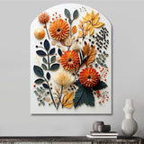 Colorful Mid Century Midcentury Botanicals II - Asymmetric Metal Wall Art