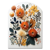 Colorful Mid Century Midcentury Botanicals II - Asymmetric Metal Wall Art