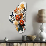 Colorful Mid Century Midcentury Botanicals II - Asymmetric Metal Wall Art