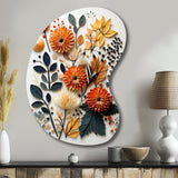 Colorful Mid Century Midcentury Botanicals II - Asymmetric Metal Wall Art