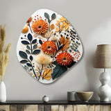 Colorful Mid Century Midcentury Botanicals II - Asymmetric Metal Wall Art