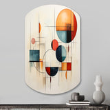 Colorful Mid Century Geometry Patchwork IV - Asymmetric Metal Wall Art