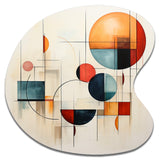 Colorful Mid Century Geometry Patchwork IV - Asymmetric Metal Wall Art