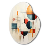 Colorful Mid Century Geometry Patchwork IV - Asymmetric Metal Wall Art