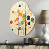 Beige Mid Century Minimalist Masterpiece - Asymmetric Metal Wall Art