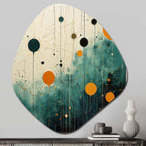Colorful Mid Century Minimalist Oasis III - Asymmetric Metal Wall Art