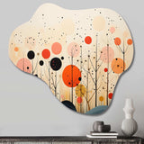 Colorful Mid Century Minimalist Oasis VII - Asymmetric Metal Wall Art