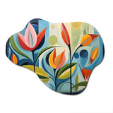 Green Mid Century Mod Nature II - Asymmetric Metal Wall Art