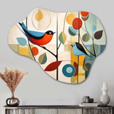 Green Mid Century Mod Nature III - Asymmetric Metal Wall Art