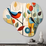 Green Mid Century Mod Nature III - Asymmetric Metal Wall Art