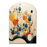 Orange Mid Century Organic Harmony II - Asymmetric Metal Wall Art