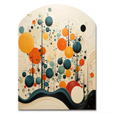 Orange Mid Century Organic Harmony II - Asymmetric Metal Wall Art