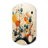 Orange Mid Century Organic Harmony II - Asymmetric Metal Wall Art