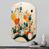 Orange Mid Century Organic Harmony II - Asymmetric Metal Wall Art