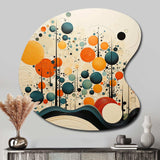 Orange Mid Century Organic Harmony II - Asymmetric Metal Wall Art