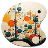 Orange Mid Century Organic Harmony II - Asymmetric Metal Wall Art