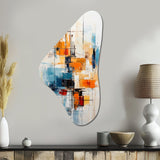 Colorful Mid Century Retro Reflections III - Asymmetric Metal Wall Art