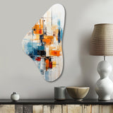 Colorful Mid Century Retro Reflections III - Asymmetric Metal Wall Art