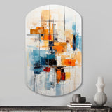 Colorful Mid Century Retro Reflections III - Asymmetric Metal Wall Art