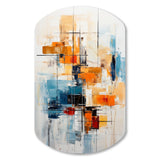 Colorful Mid Century Retro Reflections III - Asymmetric Metal Wall Art