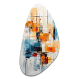 Colorful Mid Century Retro Reflections III - Asymmetric Metal Wall Art