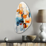 Colorful Mid Century Retro Reflections III - Asymmetric Metal Wall Art