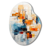 Colorful Mid Century Retro Reflections III - Asymmetric Metal Wall Art