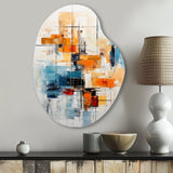 Colorful Mid Century Retro Reflections III - Asymmetric Metal Wall Art