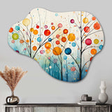 Teal Mid Century Retro Reflections - Asymmetric Metal Wall Art