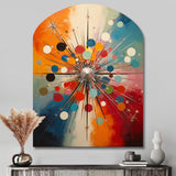 Colorful Mid Century Optical Serenade IV - Asymmetric Metal Wall Art