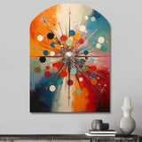 Colorful Mid Century Optical Serenade IV - Asymmetric Metal Wall Art