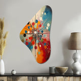 Colorful Mid Century Optical Serenade IV - Asymmetric Metal Wall Art