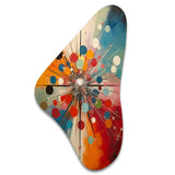 Colorful Mid Century Optical Serenade IV - Asymmetric Metal Wall Art