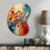 Colorful Mid Century Optical Serenade IV - Asymmetric Metal Wall Art