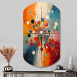 Colorful Mid Century Optical Serenade IV - Asymmetric Metal Wall Art