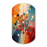 Colorful Mid Century Optical Serenade IV - Asymmetric Metal Wall Art