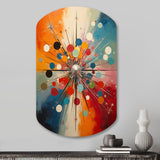 Colorful Mid Century Optical Serenade IV - Asymmetric Metal Wall Art