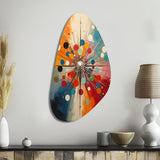 Colorful Mid Century Optical Serenade IV - Asymmetric Metal Wall Art