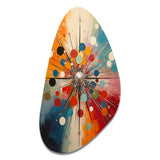 Colorful Mid Century Optical Serenade IV - Asymmetric Metal Wall Art