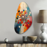 Colorful Mid Century Optical Serenade IV - Asymmetric Metal Wall Art